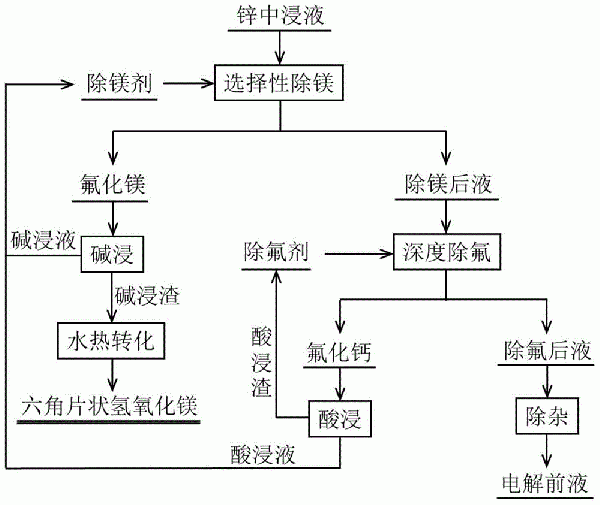 從硫酸溶液中去除鎂、氟離子的方法與流程