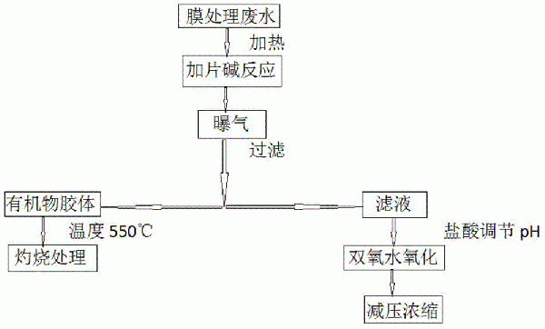 含次氯酸鈉、PVP的高COD膜生產廢水的處理方法與流程