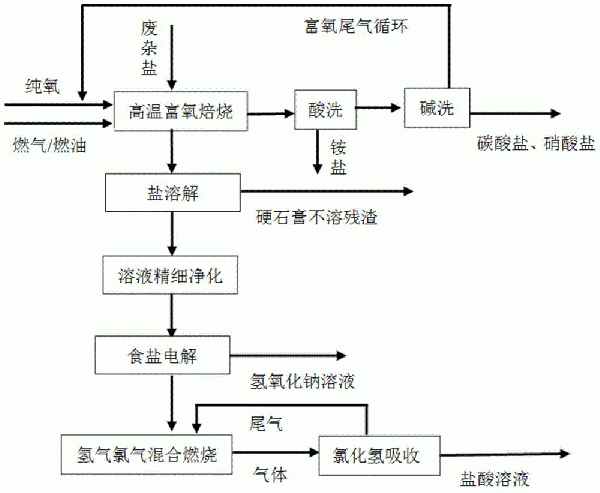 工業廢雜鹽資源化的方法與流程