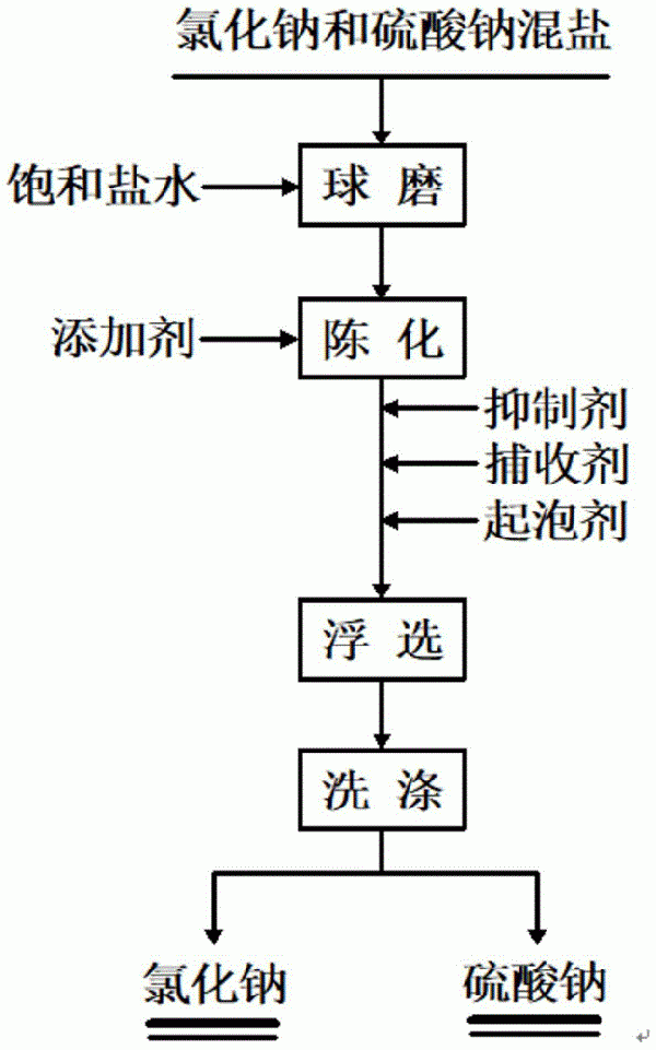 工業副產氯化鈉和硫酸鈉的浮選分離方法與流程