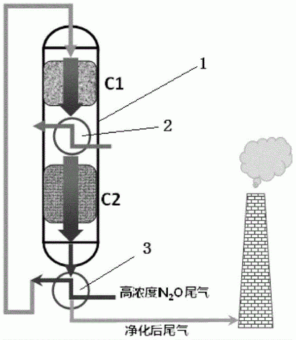 含高濃度笑氣的廢氣凈化系統及方法