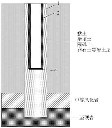 擴引孔預制樁懸浮式可嵌巖復合樁結構及其施工方法