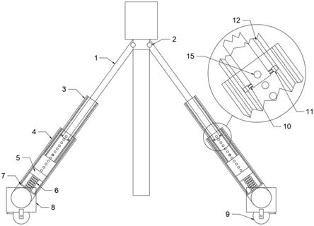 煤礦坑道鉆機用伸縮式壓戧柱的制作方法