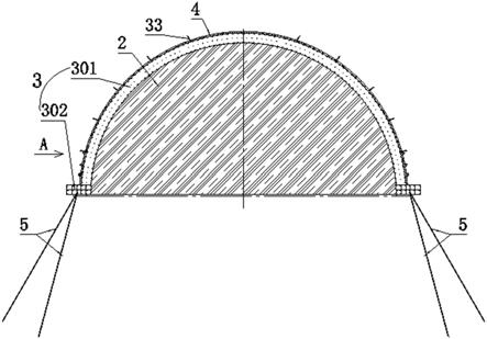 隧道口護拱段施工用土胎模結構的制作方法