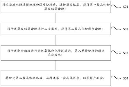 濃鹽廢水的蒸發結晶母液處理方法及系統與流程
