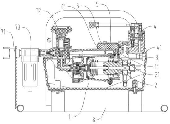 礦用錨索張拉機具用風動油泵的制作方法