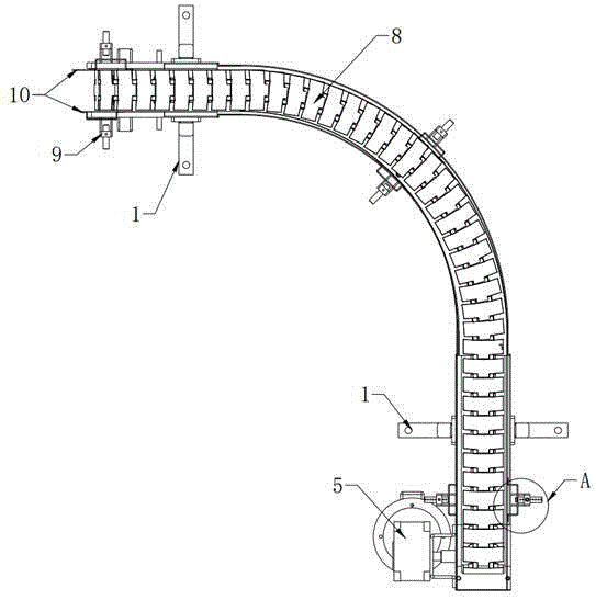 重型轉彎鏈板輸送機