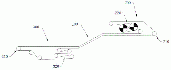 下運帶式輸送機頂帶驅動防飛車裝置