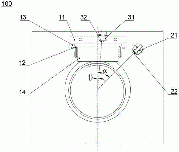 圓管帶式輸送機扭轉檢測裝置及圓管帶式輸送機