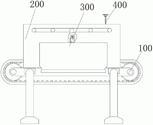 具有防揚塵結構的帶式輸送機