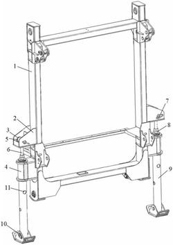 移動破碎站用工作支撐機構
