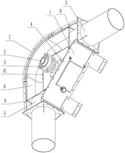 平面環狀布置的管鏈式輸送機用防積料轉向節