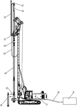 長螺旋潛孔錘鉆具及旋挖鉆機