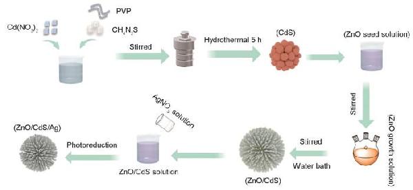 ZnO/CdS/Ag復合光催化劑的制備及其催化和抗菌性能