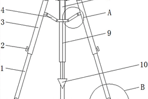 地質勘探用目標鉛錘穩固性三腳架