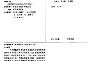 堵塞地質巖石層出水的方法