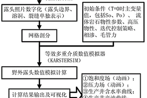 縫洞野外露頭水驅油數值模擬方法