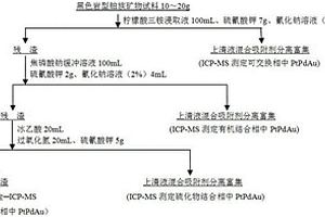 黑色巖型鉑族礦物中Pt、Pd、Au的相態分析方法