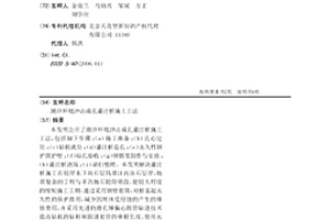 潮汐環境沖擊成孔灌注樁施工工法