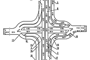 右轉在外側的十字路口全暢通十字形組合橋