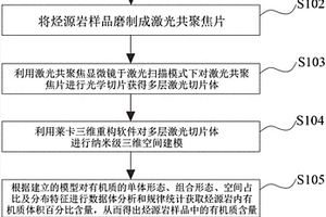 激光共聚焦三維重構對烴源巖進行評價的方法和裝置