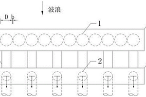 斜頂組合大直徑聯排管樁防波堤