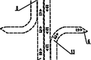 兩個右轉和直行“Y”字形分叉隧道的組合隧道