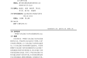 煤礦分布式地下水庫水資源的凈化方法