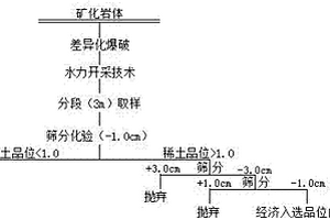 差異化爆破水力開采細網脈稀土礦化巖石的方法