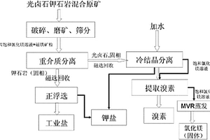 光鹵石礦重介質選礦方法