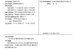 用于除去礦物中雜質的方法和磁性試劑