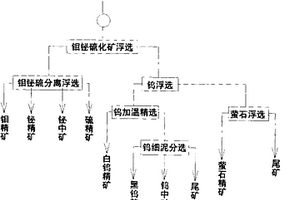 從復雜多金屬礦中回收黑白鎢礦的選礦方法