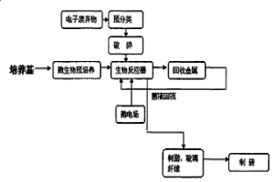 微電場作用下微生物代謝產物連續回收線路板中銅的方法