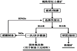 利用硝酸介質綜合處理紅土鎳礦的方法