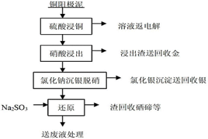 實現銅陽極泥中有價金屬初步分離的方法