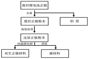 熔融堿電解再生廢舊鋰離子電池正極材料的方法