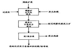 通過大氣壓浸出和中等壓力浸出的結合從紅土礦中回收鎳和鈷的方法
