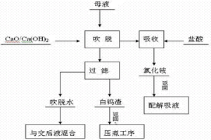 從鎢冶煉的仲鎢酸銨結晶母液中一步回收鎢與氨的方法