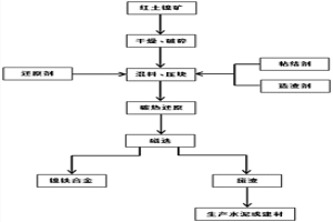 利用直接還原磁選處理紅土鎳礦的方法