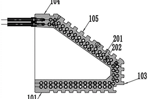 具有多層冷卻循環管路系統的渣區冷卻器