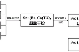 利用真空等離子場輔助溶膠-凝膠技術制備Sn:(Ba,Ca)TiO3粉體的方法