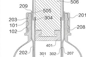 蓋外操作的出口錯合的活塞式容器封閉裝置，包裝容器及其應用