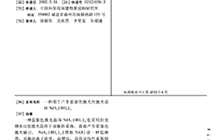 用于產生藍紫色激光的激光晶體NdA3(BO3)4