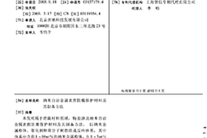 納米自潔金屬表面防腐保護材料及其制備方法