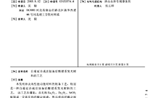 自蔓延合成法制備鋁酸鍶系發光材料的工藝