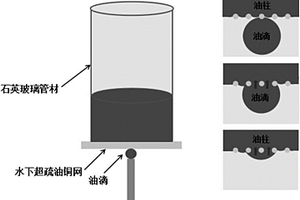 自發反重力輸運微小油滴的水下油泵及其制備方法和應用