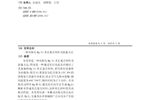 高阻尼Mg-Si多孔復合材料及制備方法