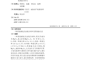 鎂基儲氫合金復合材料及其制備方法