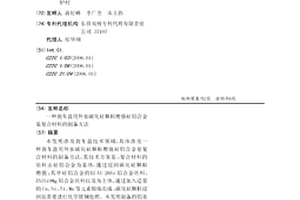 剎車盤用外加碳化硅顆粒增強硅鋁合金基復合材料的制備方法