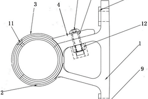 组合式复合材料扶手固定件